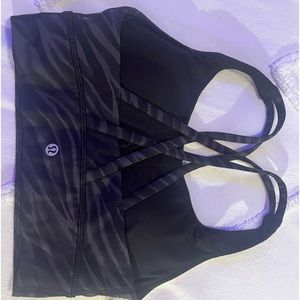 Lululemon Zebra Print Sports Bra